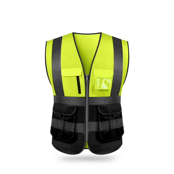 High Visibility Yellow Safety Reflective Vest Waistcoat Motorbike Cycle Running